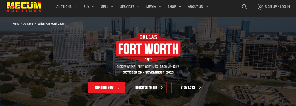 Mecum is Back Selling in Dallas-Fort&nbsp;Worth