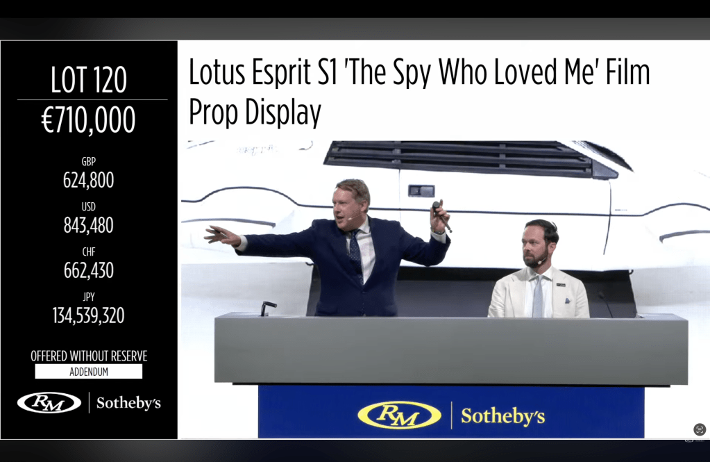 RM Sotheby’s Sells a Lotus Esprit Submarine Prop at The Monaco&nbsp;Sale